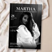 写真モダン雑誌の誕生日 招待状