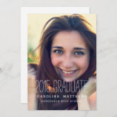 写真モダン高校卒業パーティー招待状 招待状 (正面/裏面)