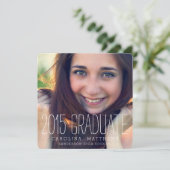 写真モダン高校卒業記念パーティー 招待状 (スタンド正面)