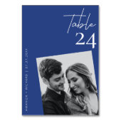 写真モダン魔法王室の：青結婚色 テーブルナンバー (正面)