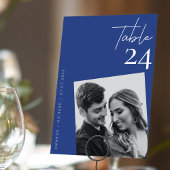 写真モダン魔法王室の：青結婚色 テーブルナンバー