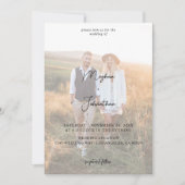 写真モダン11縦結婚数 招待状 (正面)