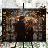 写真モダン12結婚テーブル付きシーティングチャート ポスター