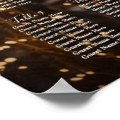 写真モダン12結婚テーブル付きシーティングチャート ポスター (角)