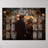 写真モダン12結婚テーブル付きシーティングチャート ポスター (正面)