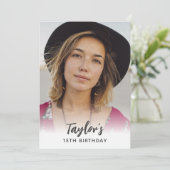 写真モダン15誕生日 招待状 (スタンド正面)