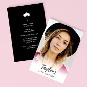 写真モダン15誕生日 招待状