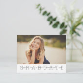 写真モダン2023卒業発表はがき ポストカード (スタンド正面)