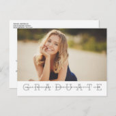 写真モダン2023卒業発表はがき ポストカード (正面/裏面)