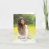 写真モダン2025年シンプル卒業 サンキューカード (正面)