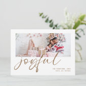 写真モダン2026カレンダー金ゴールドJoyful Christmas シーズンカード (スタンド正面)