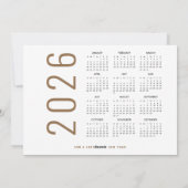 写真モダン2026カレンダー金ゴールドJoyful Christmas シーズンカード (裏面)