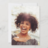 写真モダン21エレガント歳の誕生日 招待状 (裏面)