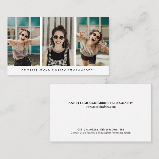 写真モダン3事業C 名刺 (正面/裏面)