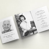 写真モダン3回葬儀 招待状