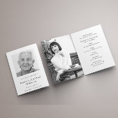 写真モダン3回葬儀 招待状