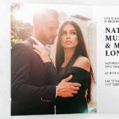 写真モダン3折結婚式招待状 三つ折りプログラム (内部最初)