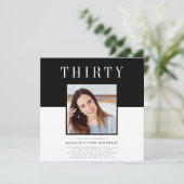 写真モダン30歳の誕生日 招待状 (スタンド正面)