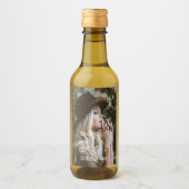 写真モダン30th誕生日パーティースクリプトカスタム ワインラベル (正面)