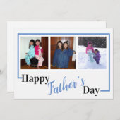 写真モダン3 Happy Fatersパーソナライズされた Day シーズンカード (正面/裏面)