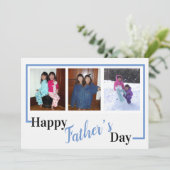 写真モダン3 Happy Fatersパーソナライズされた Day シーズンカード (スタンド正面)