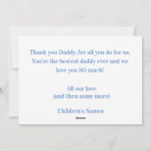 写真モダン3 Happy Fatersパーソナライズされた Day シーズンカード (裏面)