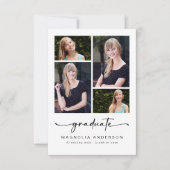 写真モダン5年卒業 案内状 (正面)