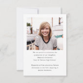 写真モダン5年卒業 案内状 (裏面)