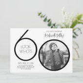 写真モダン60番目の誕生日招待状 招待状 (スタンド正面)