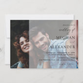 写真モダン8Hの名結婚前 招待状 (正面)