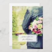 写真モダン サンキューカード (正面/裏面)