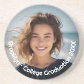 写真モダン-レトロ文字 – 個人 コースター (正面)