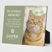 写真モダン&悔やみや弔慰引用文ペットロス記念碑 フォトプラーク (側面)