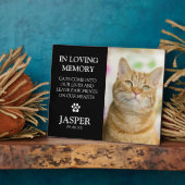 写真モダン&悔やみや弔慰引用文ペットロス記念Pl フォトプラーク (側面)