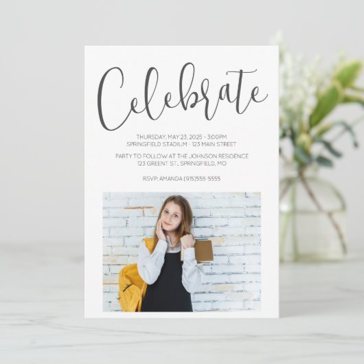 写真モダン 招待状 (スタンド正面)