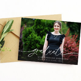 写真モダン&書道4卒業発表 招待状