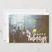 写真モダン – 白縁どオフセットHappy シーズンカード (正面)