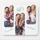 写真モダンBFF友だちパーソナライズされた マウスパッド (正面)