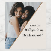 写真モダンBridesmaidの提案あなたは私の ワインラベル (シングルラベル)