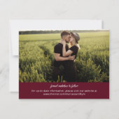 写真モダンBurgundy日付を保存 (裏面)