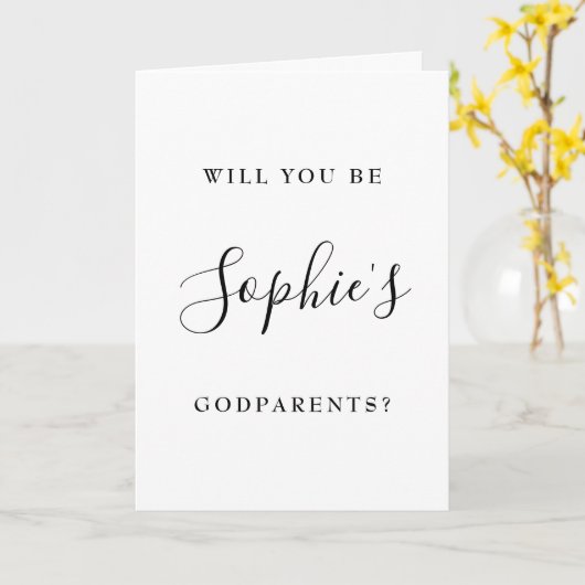 写真モダンGodparentsの提案 カード (黄色い花)