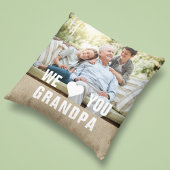 写真モダンGrandpaスクリプトハート クッション