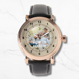 写真モダンGrandpaスクリプトハート 腕時計