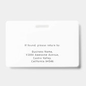 写真モダンIDビジネスロゴスタッフ名役職 バッジ (裏面)