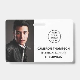 写真モダンIDビジネスロゴスタッフ名役職 バッジ