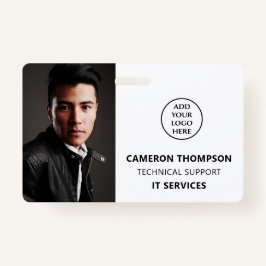 写真モダンIDビジネスロゴスタッフ名役職 バッジ