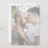 写真モダンLGBTQ結婚 招待状 (裏面)