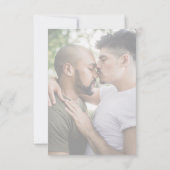 写真モダンLGBTQ QRコード 出欠カード (裏面)