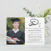 写真モダンMDドクター卒業パーティー 招待状 (スタンド正面)