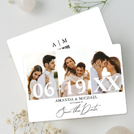写真モダンQRコードの日付を保存結婚する 招待状